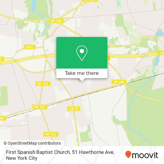 Mapa de First Spanish Baptist Church, 51 Hawthorne Ave