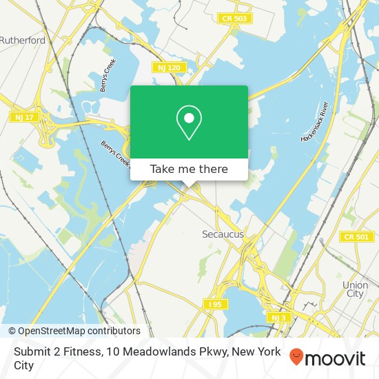 Mapa de Submit 2 Fitness, 10 Meadowlands Pkwy