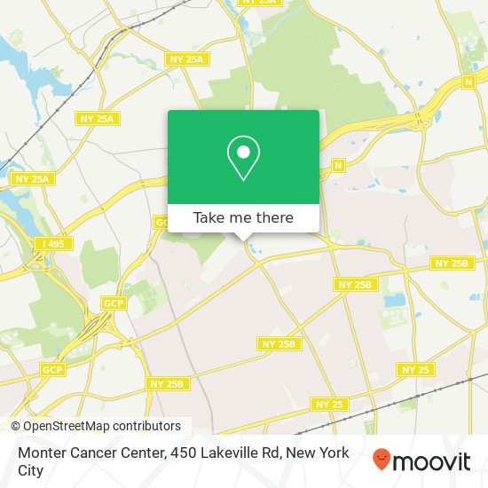 Mapa de Monter Cancer Center, 450 Lakeville Rd