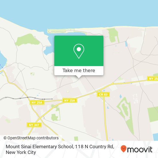 Mapa de Mount Sinai Elementary School, 118 N Country Rd