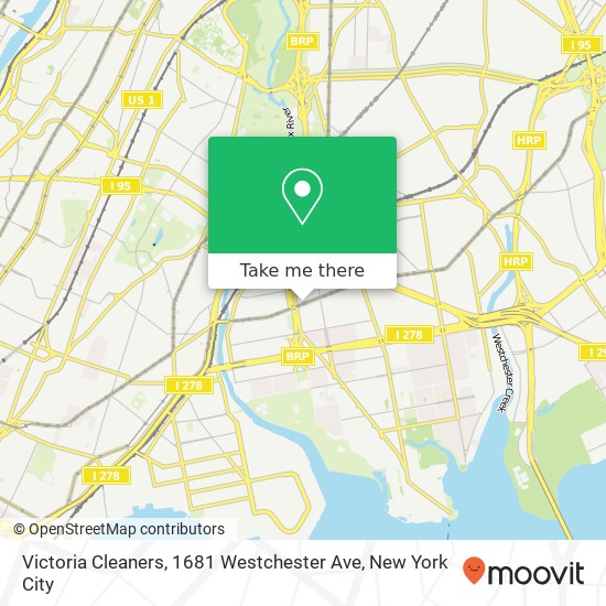 Mapa de Victoria Cleaners, 1681 Westchester Ave