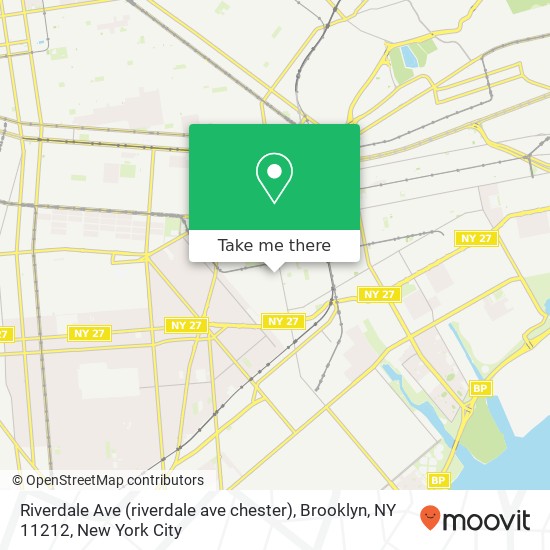 Mapa de Riverdale Ave (riverdale ave chester), Brooklyn, NY 11212