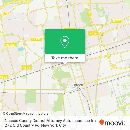 Nassau County District Attorney Auto Insurance fra, 272 Old Country Rd map