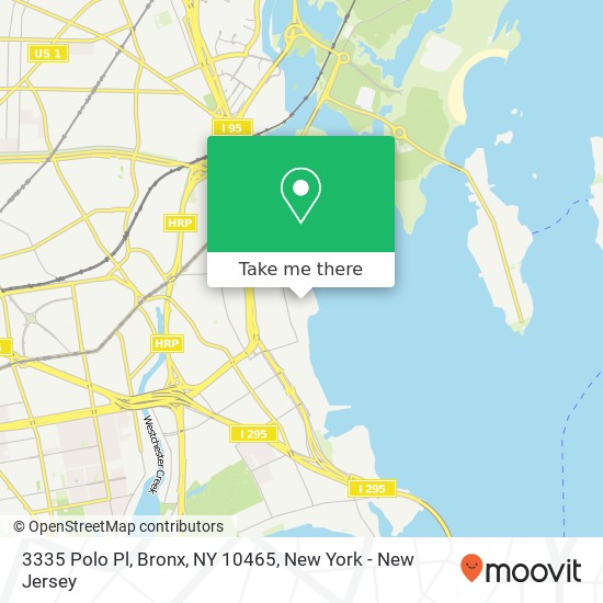 Mapa de 3335 Polo Pl, Bronx, NY 10465