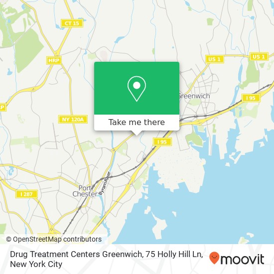 Mapa de Drug Treatment Centers Greenwich, 75 Holly Hill Ln