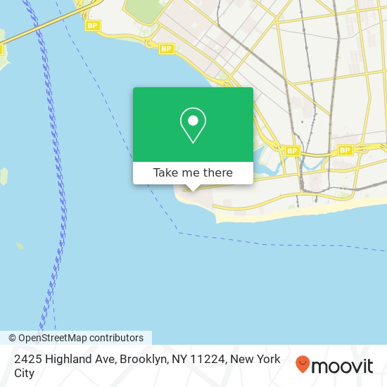 Mapa de 2425 Highland Ave, Brooklyn, NY 11224