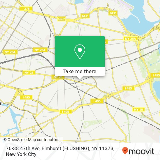 76-38 47th Ave, Elmhurst (FLUSHING), NY 11373 map