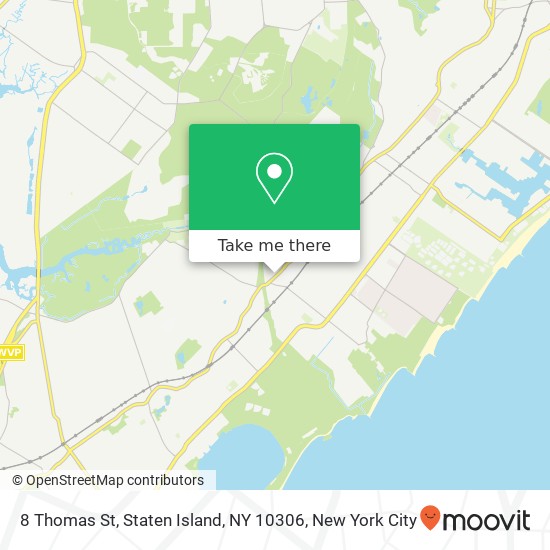 Mapa de 8 Thomas St, Staten Island, NY 10306