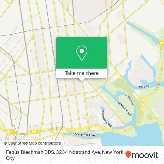 Mapa de Febus Blechman DDS, 3234 Nostrand Ave