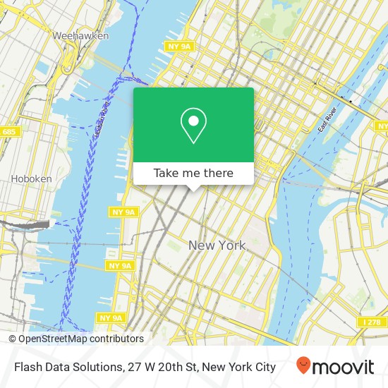 Mapa de Flash Data Solutions, 27 W 20th St