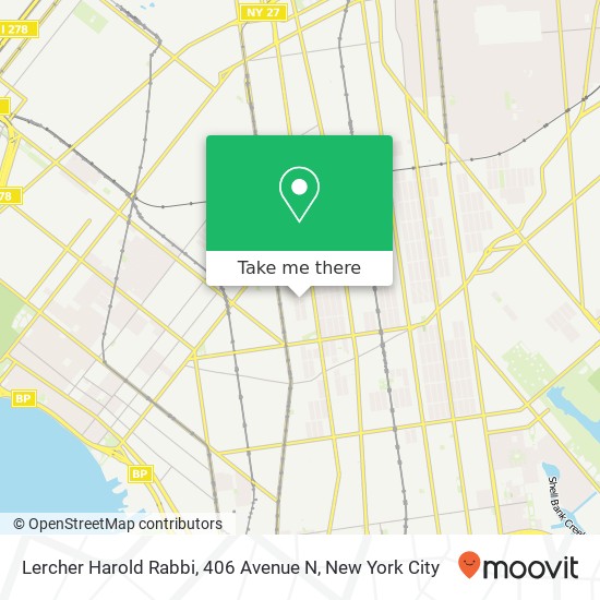 Lercher Harold Rabbi, 406 Avenue N map