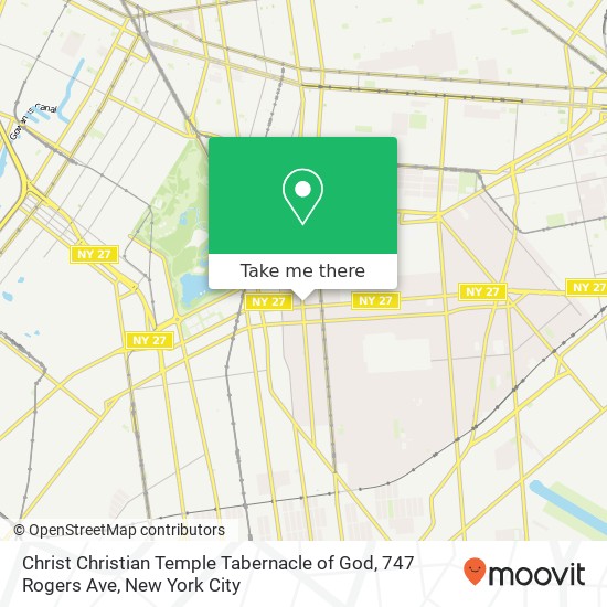 Christ Christian Temple Tabernacle of God, 747 Rogers Ave map