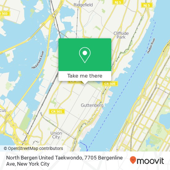 North Bergen United Taekwondo, 7705 Bergenline Ave map