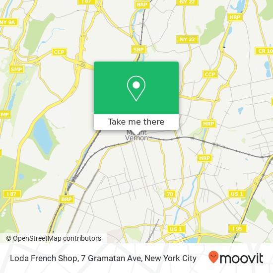 Mapa de Loda French Shop, 7 Gramatan Ave