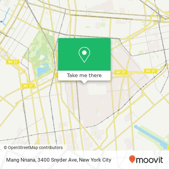 Mapa de Mang Nnana, 3400 Snyder Ave