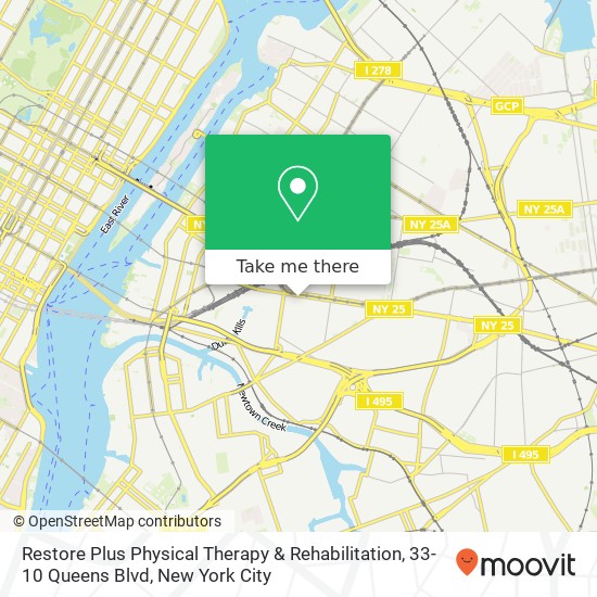 Restore Plus Physical Therapy & Rehabilitation, 33-10 Queens Blvd map