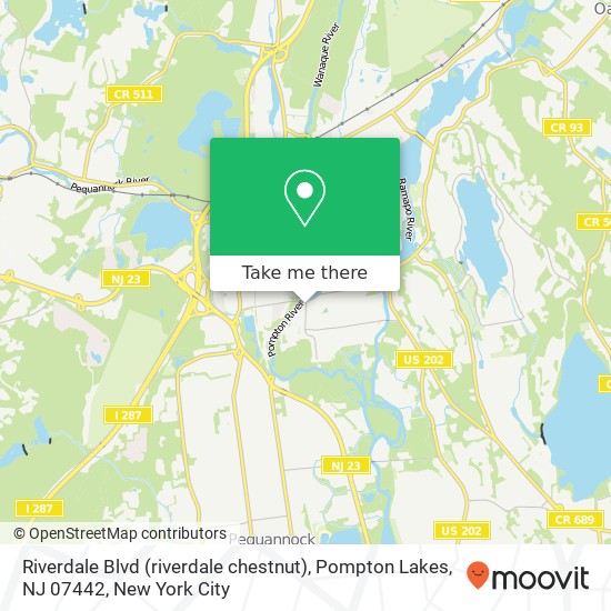 Mapa de Riverdale Blvd (riverdale chestnut), Pompton Lakes, NJ 07442