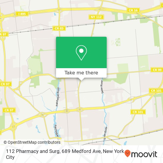 Mapa de 112 Pharmacy and Surg, 689 Medford Ave