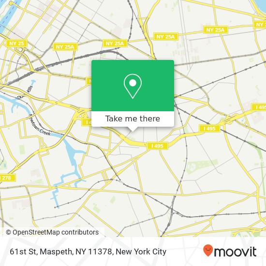 Mapa de 61st St, Maspeth, NY 11378