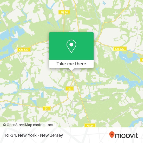 Mapa de RT-34, Colts Neck (EARLE NAVAL WEAPONS STATION), NJ 07722