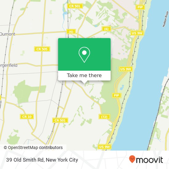 Mapa de 39 Old Smith Rd, Tenafly, NJ 07670