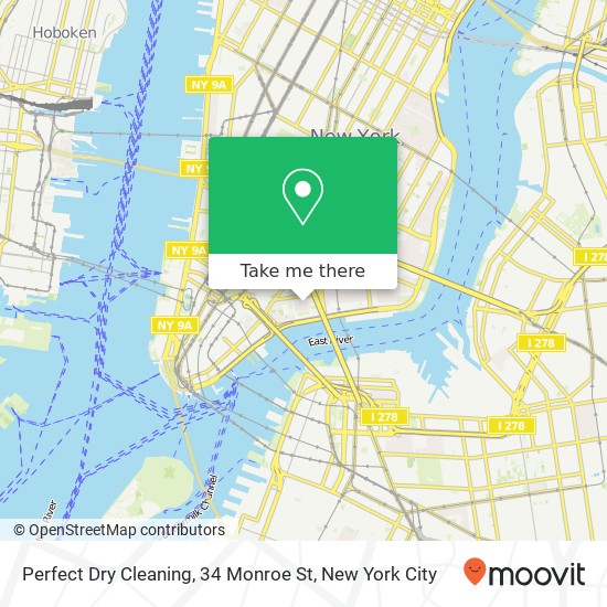 Perfect Dry Cleaning, 34 Monroe St map