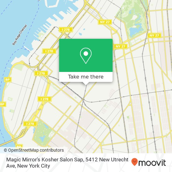 Magic Mirror's Kosher Salon Sap, 5412 New Utrecht Ave map