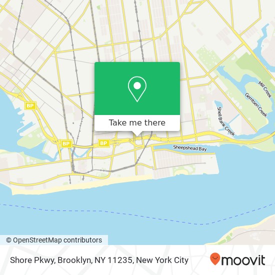 Mapa de Shore Pkwy, Brooklyn, NY 11235