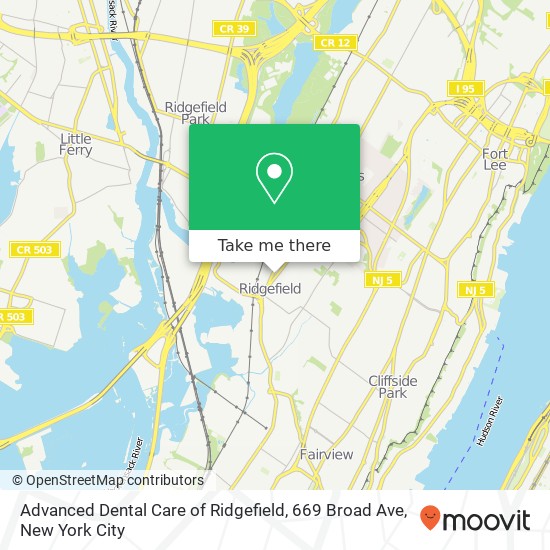 Advanced Dental Care of Ridgefield, 669 Broad Ave map