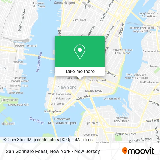 San Gennaro Feast map