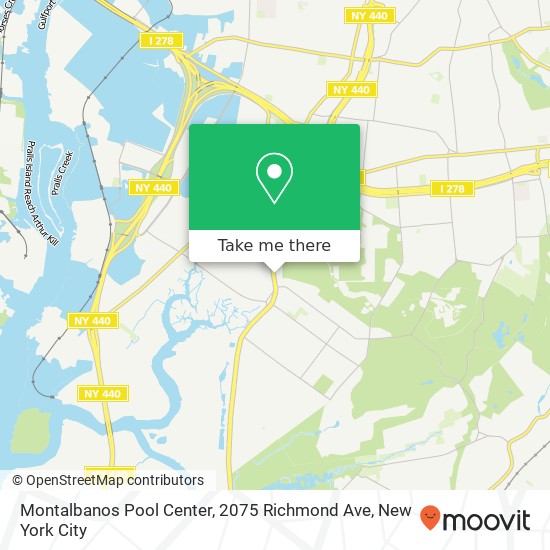 Mapa de Montalbanos Pool Center, 2075 Richmond Ave