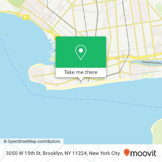 Mapa de 3050 W 15th St, Brooklyn, NY 11224