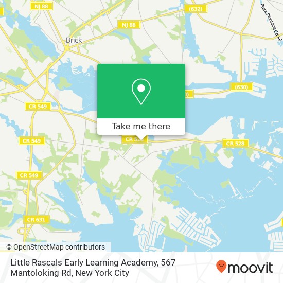 Mapa de Little Rascals Early Learning Academy, 567 Mantoloking Rd