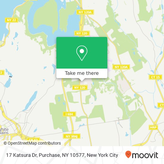 Mapa de 17 Katsura Dr, Purchase, NY 10577