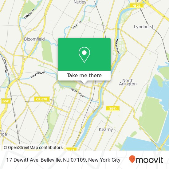 17 Dewitt Ave, Belleville, NJ 07109 map