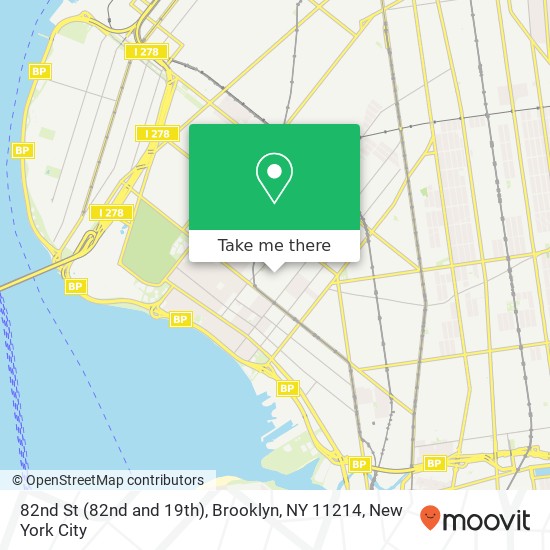 Mapa de 82nd St (82nd and 19th), Brooklyn, NY 11214