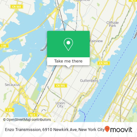 Mapa de Enzo Transmission, 6910 Newkirk Ave