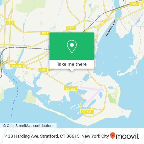 Mapa de 438 Harding Ave, Stratford, CT 06615