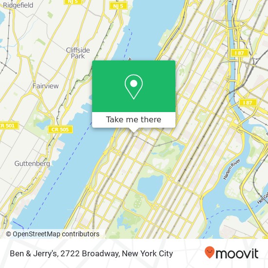 Mapa de Ben & Jerry's, 2722 Broadway