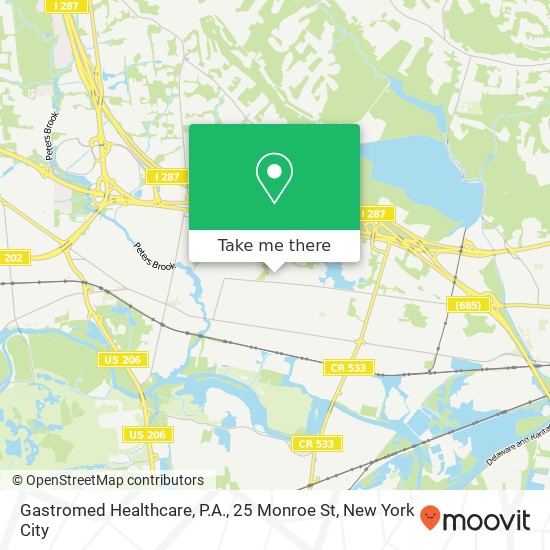 Gastromed Healthcare, P.A., 25 Monroe St map