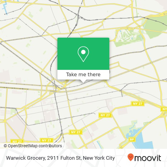 Mapa de Warwick Grocery, 2911 Fulton St