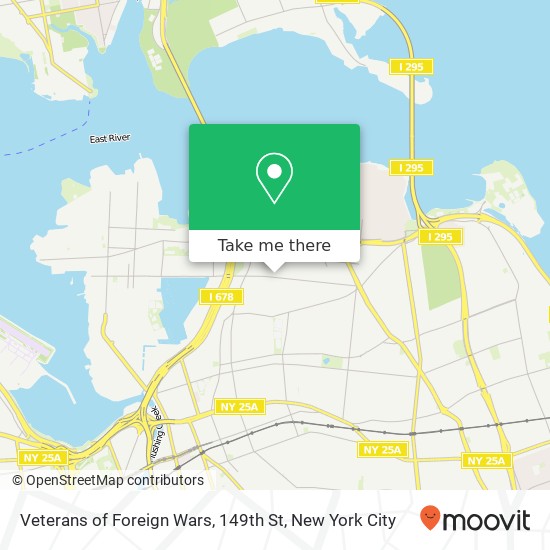 Veterans of Foreign Wars, 149th St map