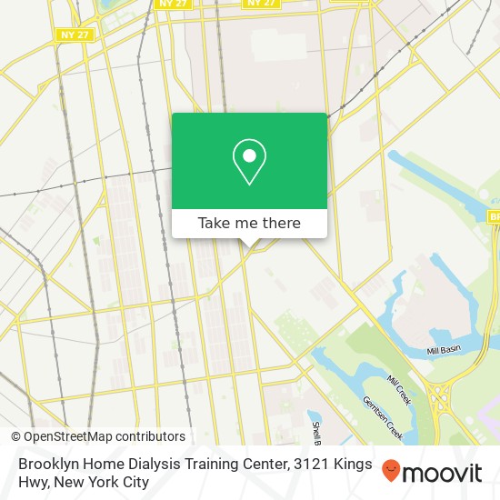 Mapa de Brooklyn Home Dialysis Training Center, 3121 Kings Hwy