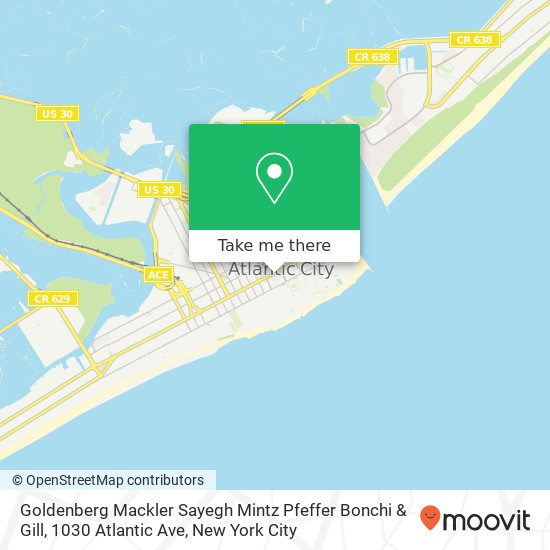 Mapa de Goldenberg Mackler Sayegh Mintz Pfeffer Bonchi & Gill, 1030 Atlantic Ave