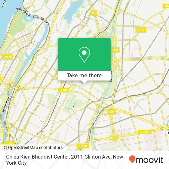 Mapa de Chieu Kien Bhuddist Center, 2011 Clinton Ave