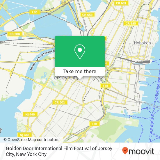 Golden Door International Film Festival of Jersey City map