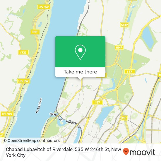 Chabad Lubavitch of Riverdale, 535 W 246th St map