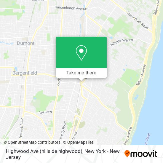 Highwood Ave (hillside highwood) map