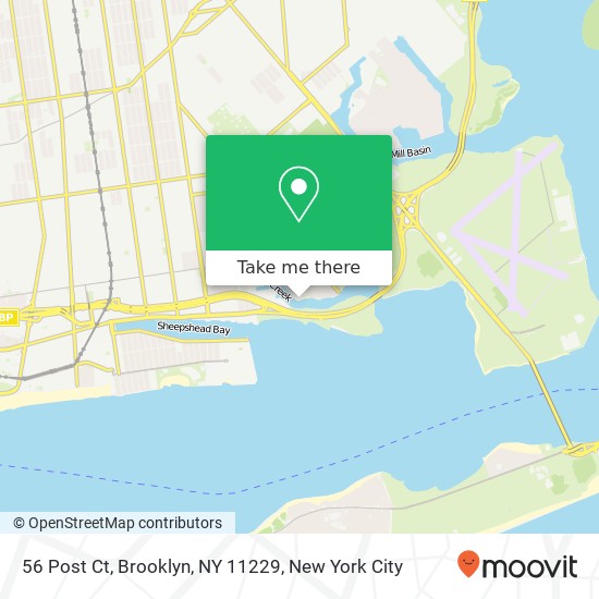 Mapa de 56 Post Ct, Brooklyn, NY 11229