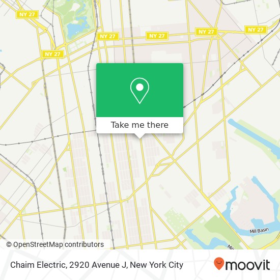 Chaim Electric, 2920 Avenue J map